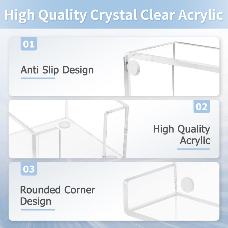 Tecreddy Acrylic Sticky Note Holder, 3 x 3 Crystal Clear Sticky Note Dispenser Acrylic Notepad Holder for School Home Office Desk Organization - Image 3